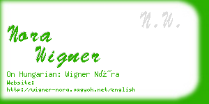 nora wigner business card